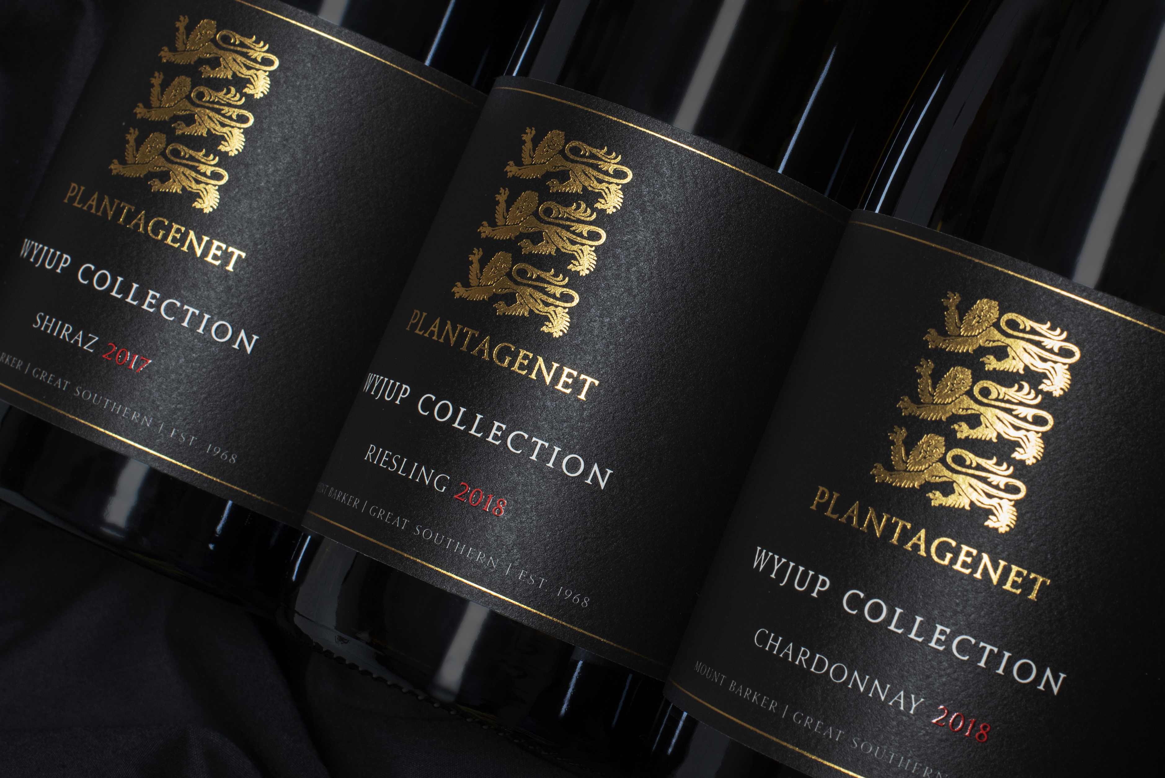 Three wine bottles 